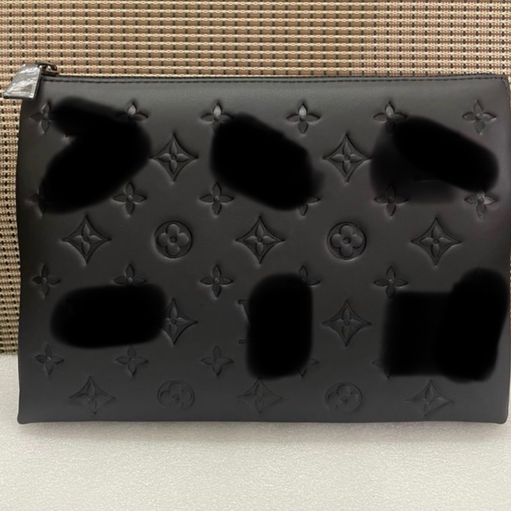 Black leather bag